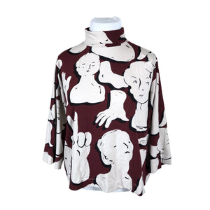 Unisex Papu - Tricot shirt, size 42 - Wine red (1)