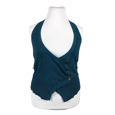 Unisex Repeat - Knit vest, size 42 - Blue ()