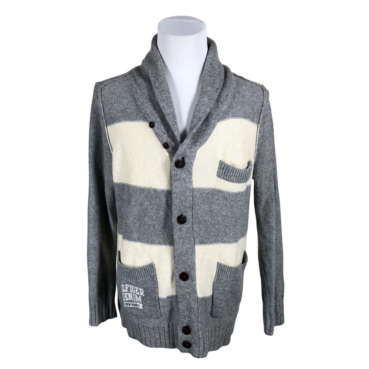 Unisex Tommy Hilfiger - Cardigan, size L - Gray (1)