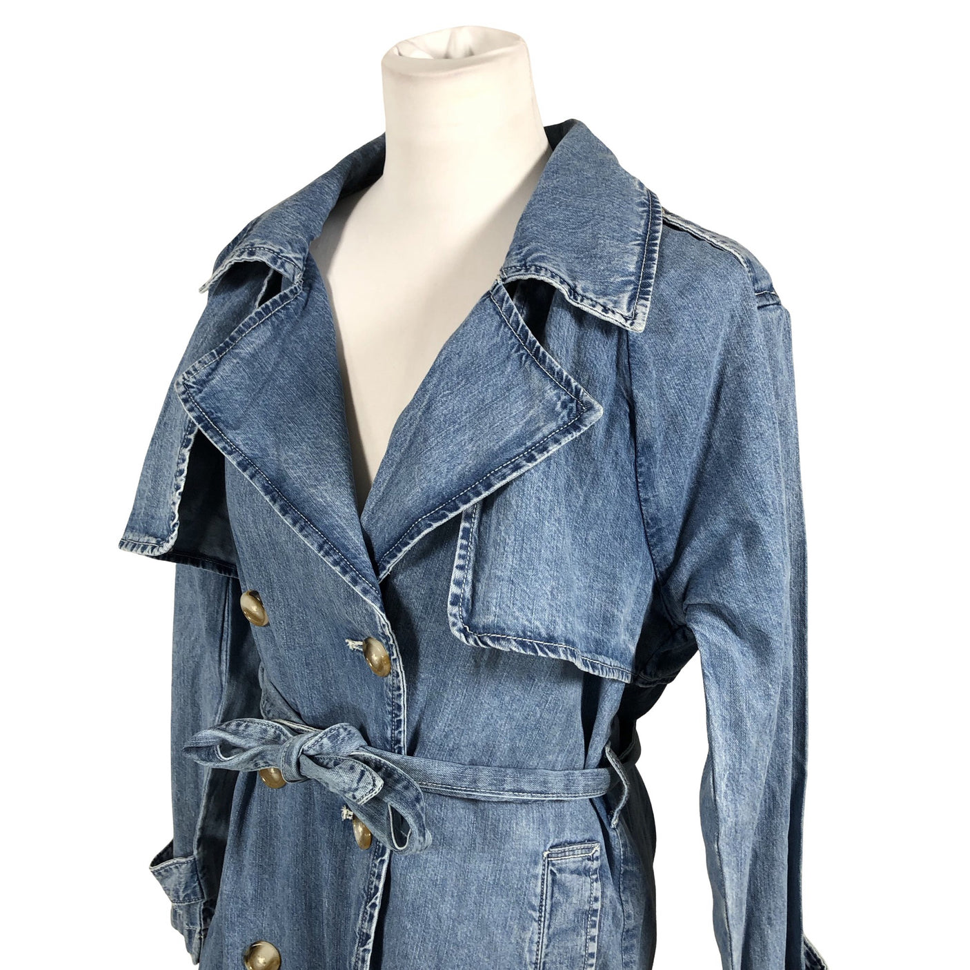 Unisex DKNY Jeans - Trench coat, size 36 - Blue (3)