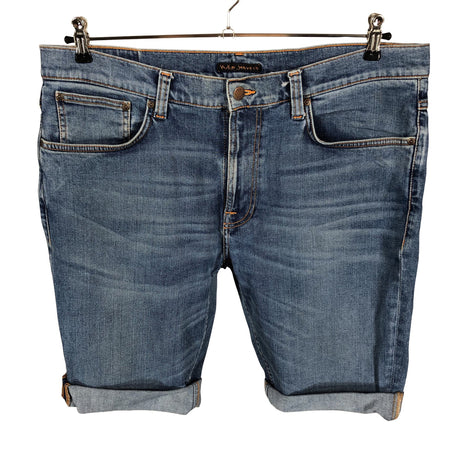 Unisex Nudie Jeans - Denim shorts, size L - Light blue ()