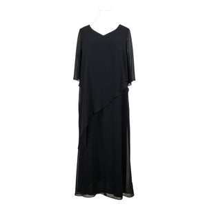 Unisex Elinette - Schiffon dress, size 48 - Black (1)