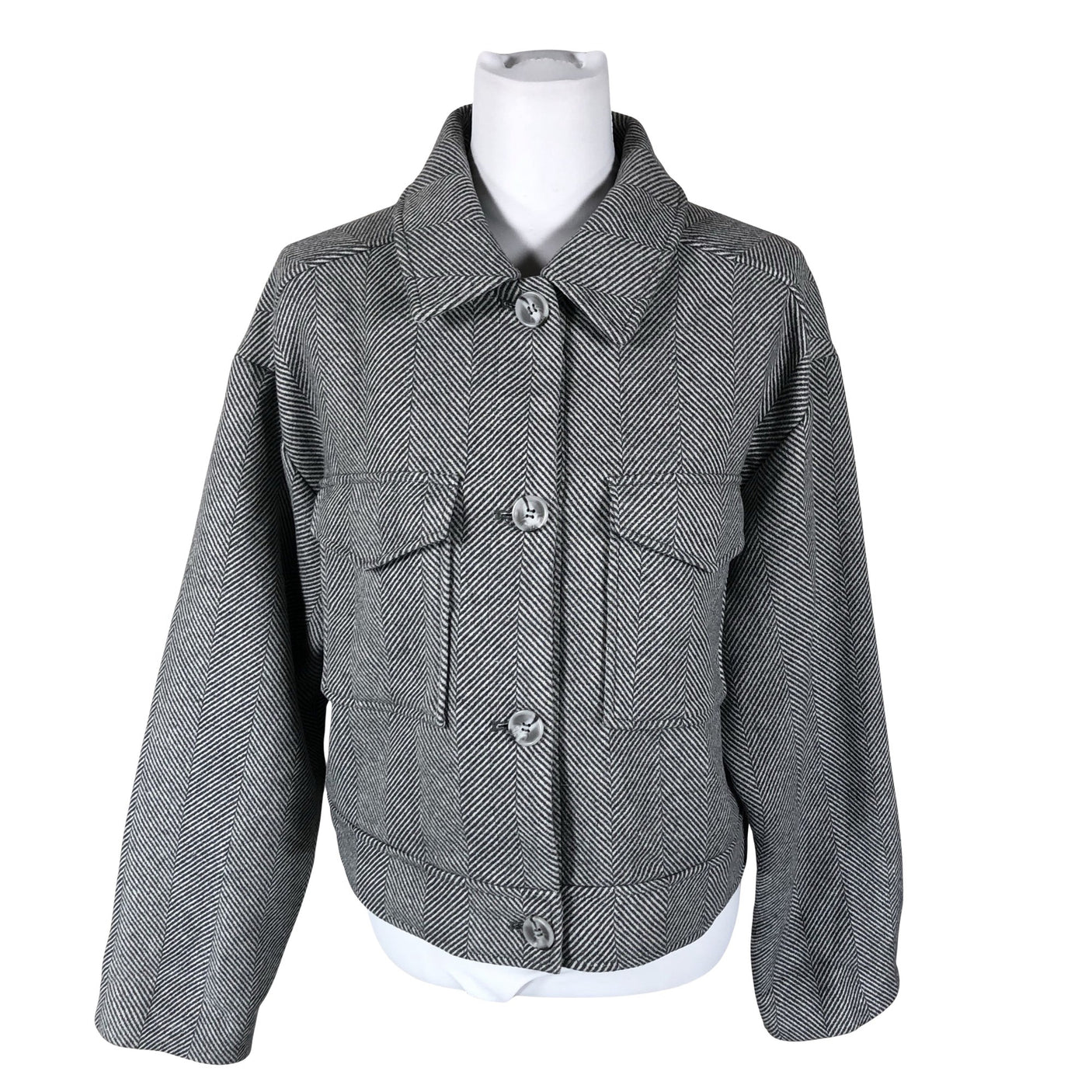 Unisex Lindex - Wool coat, size 40 - Gray (1)