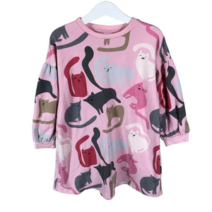 Unisex Lindex - Tricot dress, size 110 - 116 - Light pink (1)