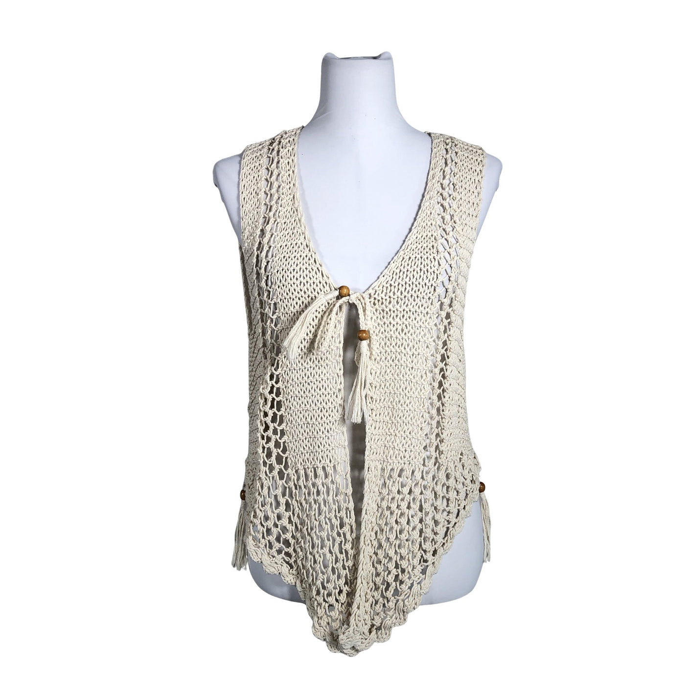 Unisex Handmade - Knit vest, size 36 - Brown (1)