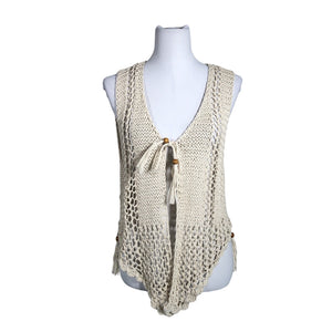Unisex Handmade - Knit vest, size 36 - Brown (1)