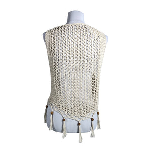 Unisex Handmade - Knit vest, size 36 - Brown (2)