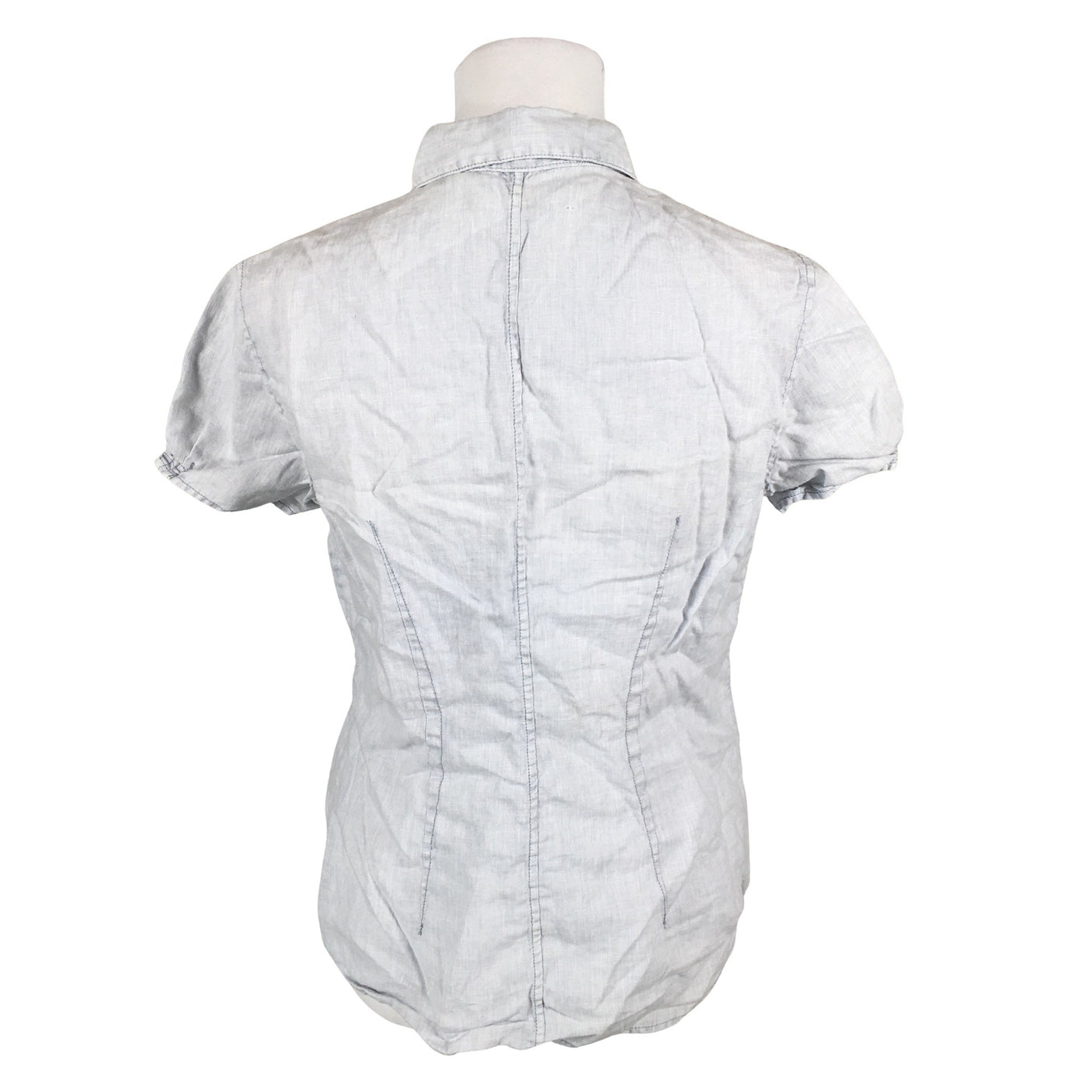 Unisex Marc O'Polo - Short-sleeved blouse, size 38 - Light blue (2)
