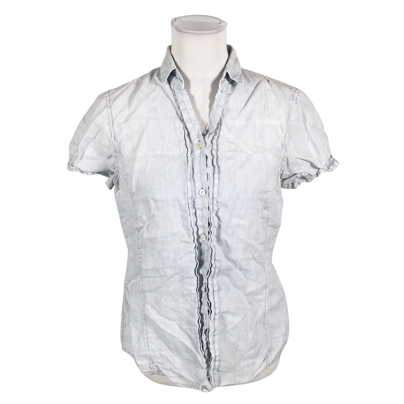 Unisex Marc O'Polo - Short-sleeved blouse, size 38 - Light blue (1)