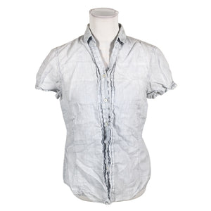 Unisex Marc O'Polo - Short-sleeved blouse, size 38 - Light blue (1)