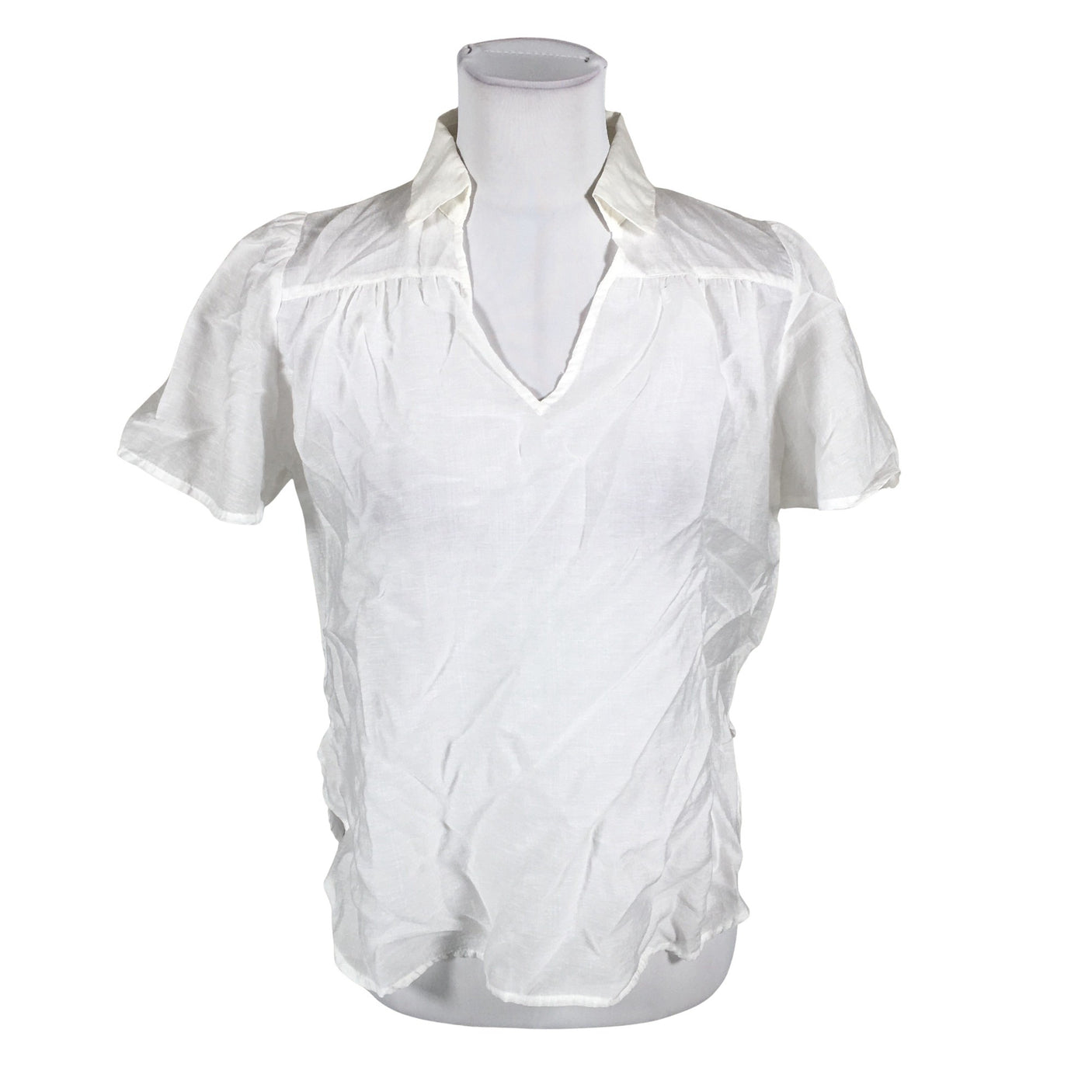 Unisex EDC by Esprit - Short-sleeved blouse, size 34 - White (1)