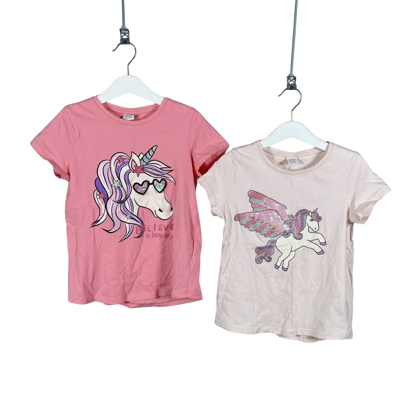Unisex Lindex - T-shirt, size 116 - 122 - Light pink (1)