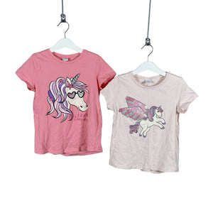 Unisex Lindex - T-shirt, size 116 - 122 - Light pink (1)