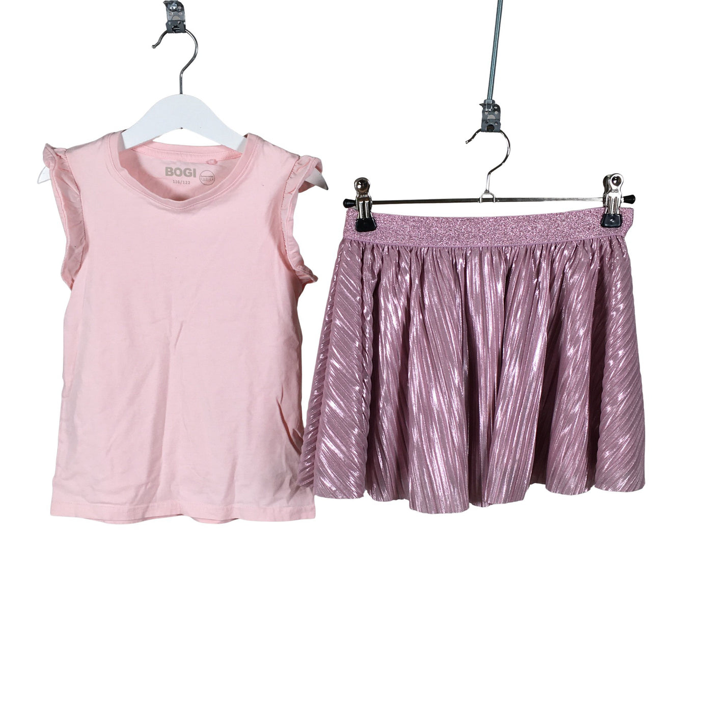 Unisex Bogi - Pleated skirt, size 116 - 122 - Light pink (1)