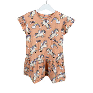 Unisex Lindex - Tricot dress, size 110 - 116 - Orange (1)