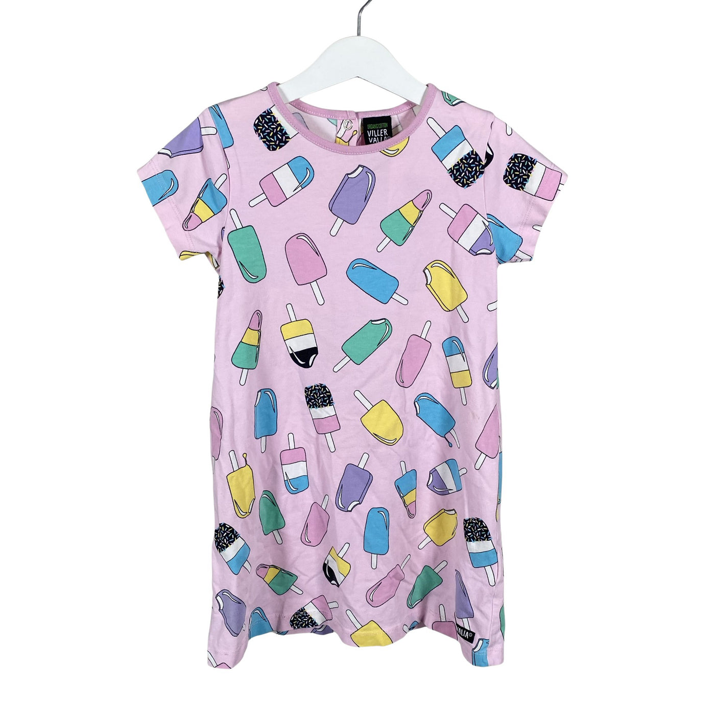 Unisex Villervalla - Tricot dress, size 110 - 116 - Light pink (1)