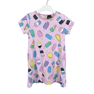 Unisex Villervalla - Tricot dress, size 110 - 116 - Light pink (1)