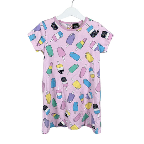 Unisex Villervalla - Tricot dress, size 110 - 116 - Light pink ()