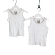 Unisex Lindex - Tricot tank top, size 104 - 110 - White ()