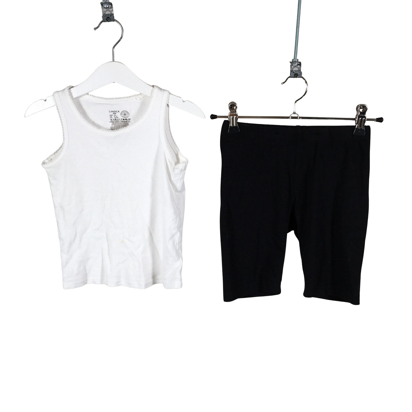 Unisex Lindex - Tricot tank top, size 110 - 116 - White (1)