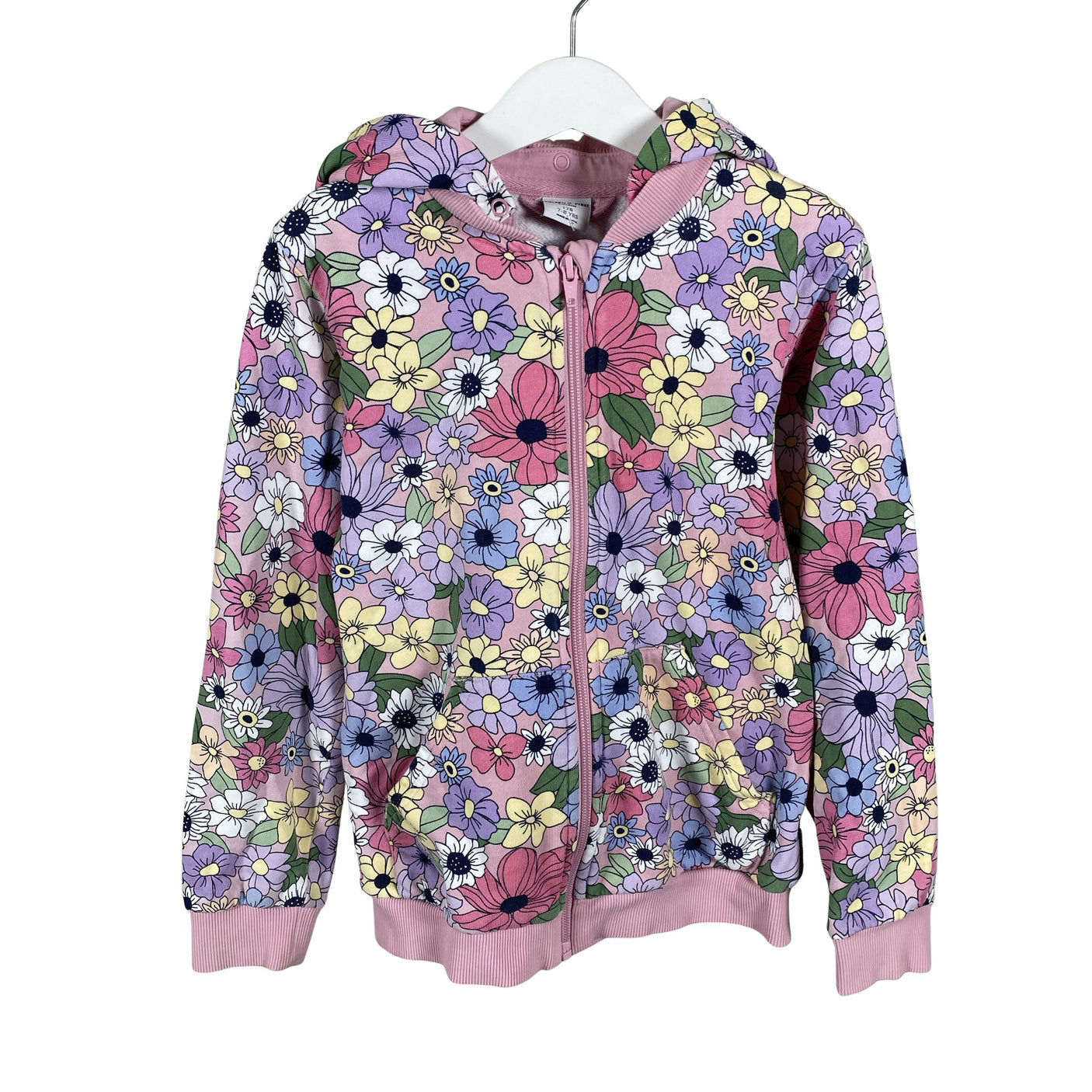 Unisex Polarn O. Pyret - Hoodie, size 122 - 128 - Light pink (1)