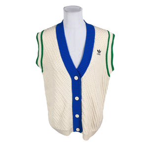 Unisex Adidas - Knit vest, size 32 - Natural white (1)