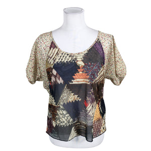Unisex Denim & Supply Ralph Lauren - Short-sleeved blouse, size 34 - Beige (1)