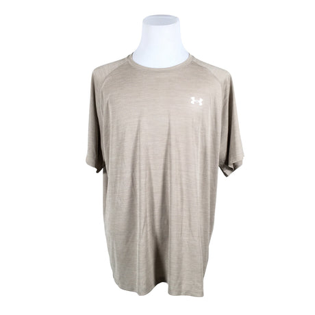Unisex Under Armour - Sports shirt, short sleeve, size XXL - Beige ()