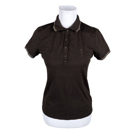 Unisex Golfino - Sports shirt, short sleeve, size 38 - Brown ()