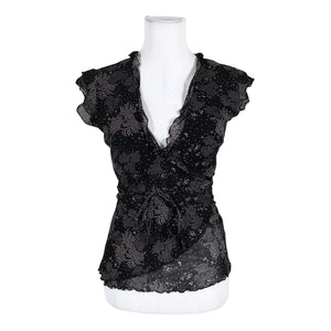 Unisex Mexx - Short-sleeved blouse, size 40 - Black (1)