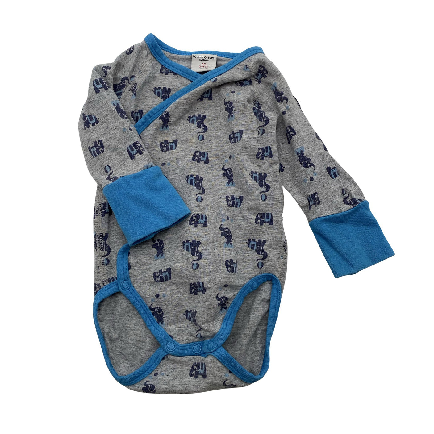 Unisex Polarn O. Pyret - Body, size 56 - 62 - Gray (1)