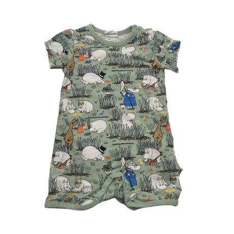 Unisex Moomin by Martinex - Short overalls, size 62 - 68 - Green ()