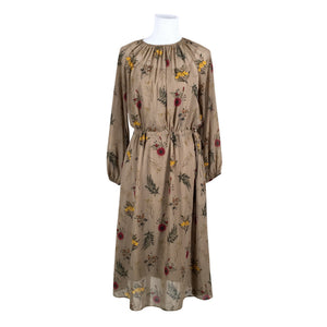 Unisex Uniqlo - Schiffon dress, size 38 - Brown (1)