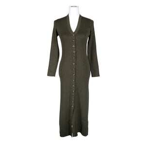 Unisex Lindex - Knit dress, size 38 - Green (1)