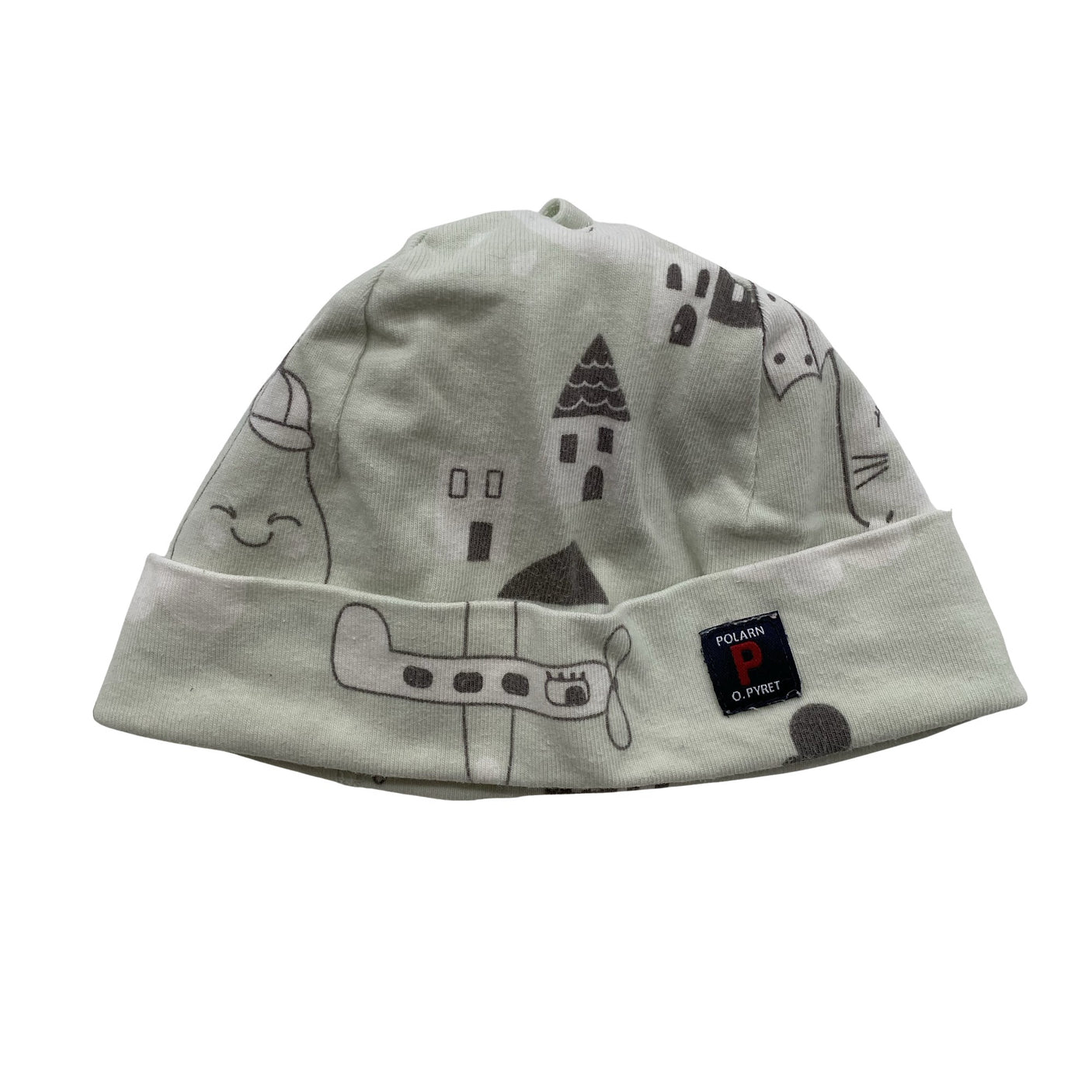 Unisex Polarn O. Pyret - Lightweight beanie, size 38 - 40 cm - Green (1)