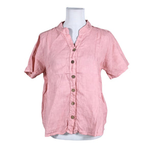 Unisex Cream - Short-sleeved blouse, size 36 - Light pink (1)