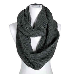 Unisex Handmade - Circle scarf, size Midi - Gray (1)