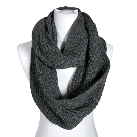 Unisex Handmade - Circle scarf, size Midi - Gray ()