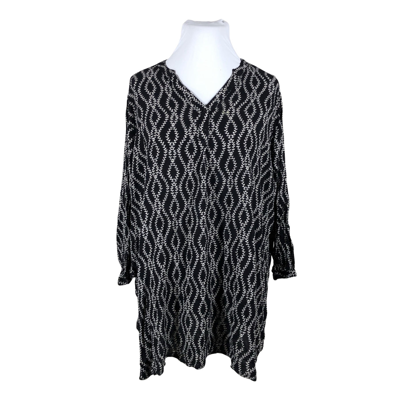 Unisex Kaffe - Schiffon tunic, size 44 - Black (1)