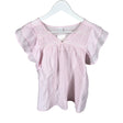 Unisex Lindex - Short-sleeved blouse, size 164 - 170 - Light pink ()