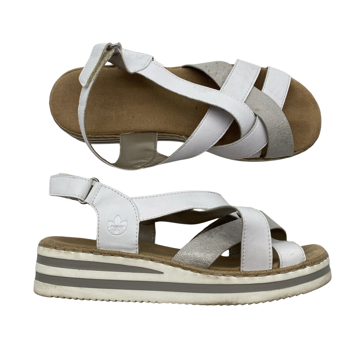 Unisex Rieker - Sandals, size 38 - White (1)