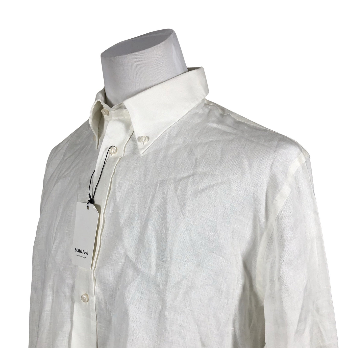 Unisex Schoffa - Collared shirt, size XXL - White (2)