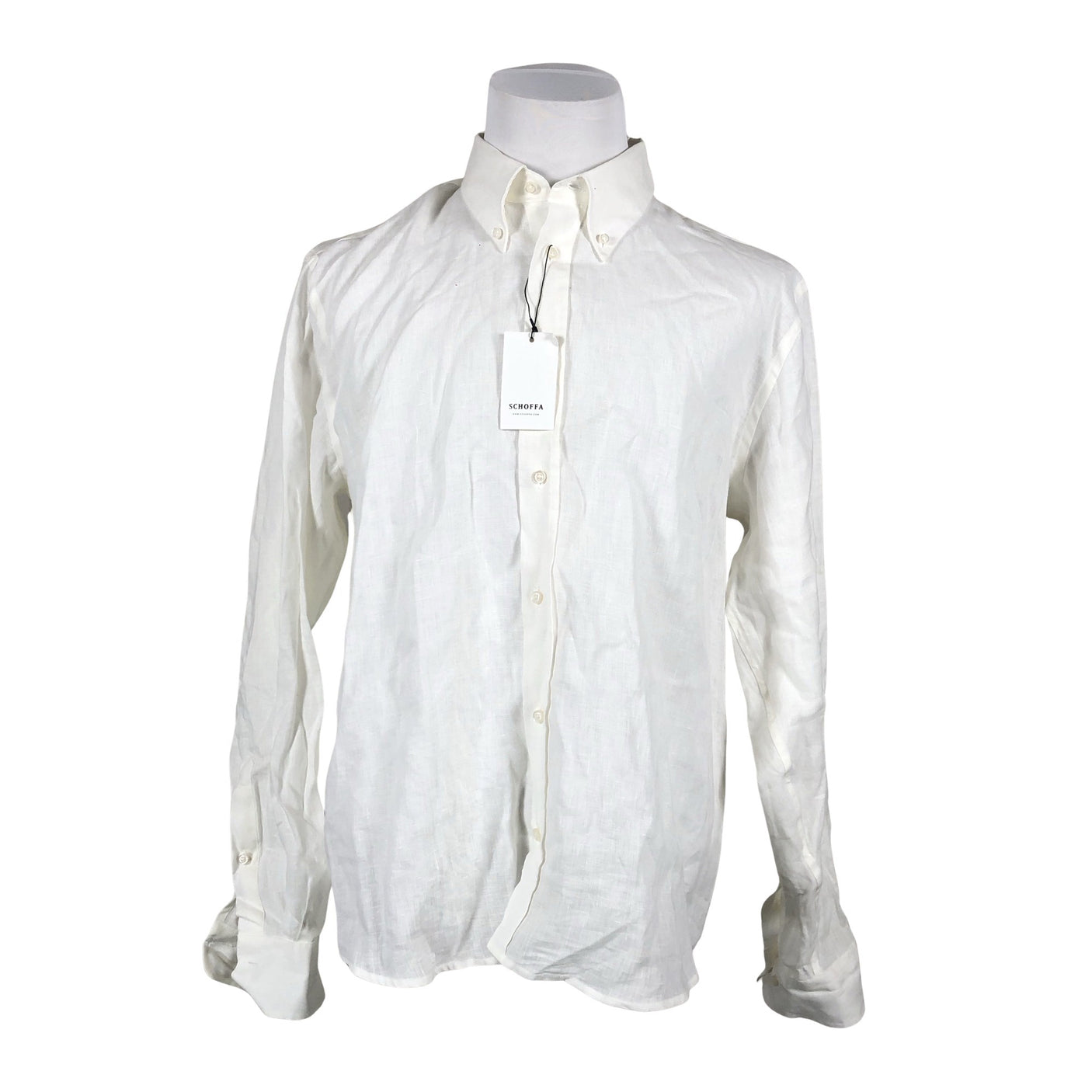 Unisex Schoffa - Collared shirt, size XXL - White (1)