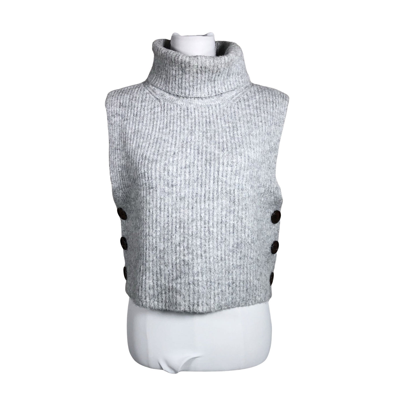 Unisex Cream - Knit vest, size 38 - Gray (1)