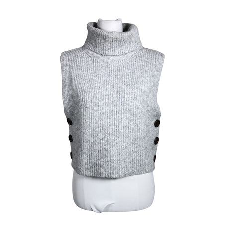 Unisex Cream - Knit vest, size 38 - Gray ()