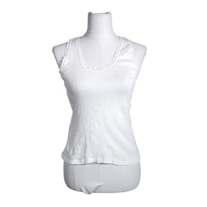 Unisex Tam Silk - Tricot tank top, size 38 - White (1)