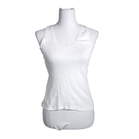 Unisex Tam Silk - Tricot tank top, size 38 - White ()