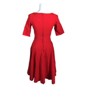 Unisex Collectif - Dress, size 38 - Red (2)
