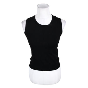 Unisex August Silk - Knit vest, size 36 - Black (1)