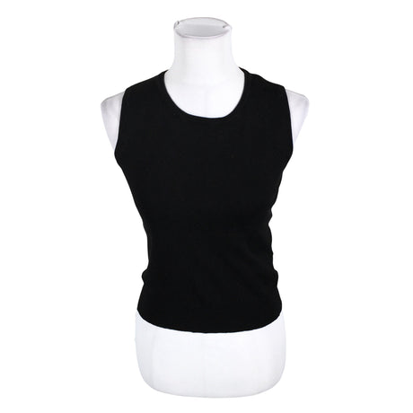 Unisex August Silk - Knit vest, size 36 - Black ()